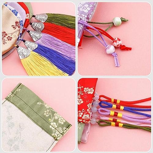 Snadulor 30 Pcs Drawstring Sachet Bags, Chinese Sachet Silk Brocade Coin Bags - Image 4