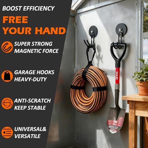 MUTUACTOR Updatde Magnetic Hooks, 40lbs 2Packs Strong Magnetic Hooks Heavy Duty - Image 5