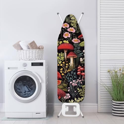 Mushroom Flower Shrub Ironing Board Cover Washable Iron Protector Cover Dust - Image 3
