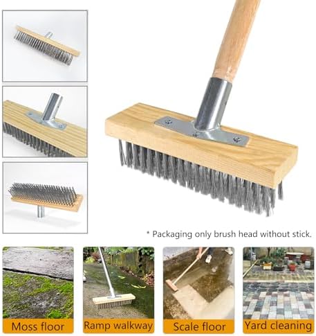 Stainless Steel Wire Floor Brush Head Multipurpose Steel Metallic Wire Deck - Image 4