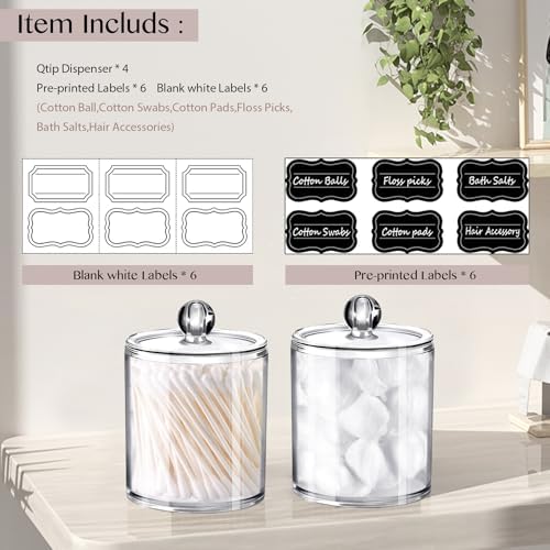 SheeChung 2 Pack Acrylic Cotton Round Holder - Image 5