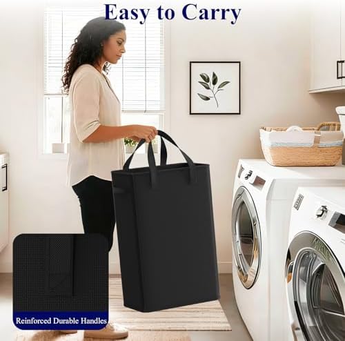 Optish 50L Slim Laundry Hamper, Small Laundry Basket - Image 5