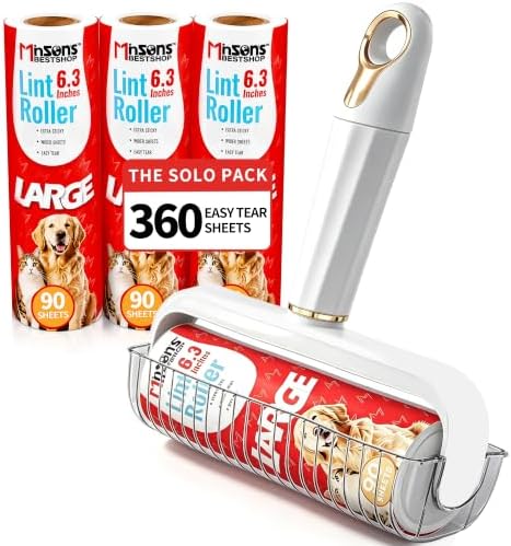Minson’s BestShop Extra Sticky Lint Roller, 6.3” Extra Wide by MinsonsBestShop