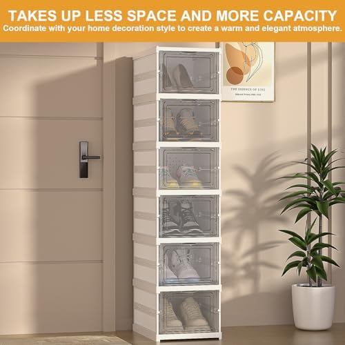 Foldable Shoe Storage Organizer, Stackable Boxes - Image 7