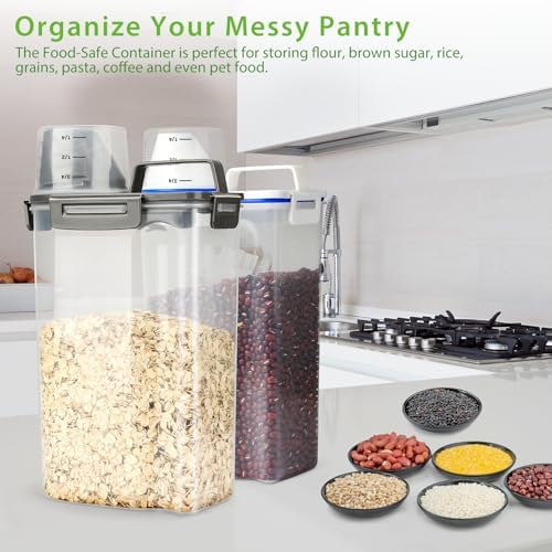 Viretec Rice Airtight Storage Container, 3 to 5Lbs Cereal Dry Food Flour Bin - Image 6