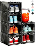 6 Pack Stackable Clear Shoe Boxes by Fraphil