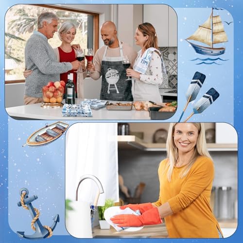 VitalCozy 6 Pcs Lake House Kitchen Towels Set - Image 4