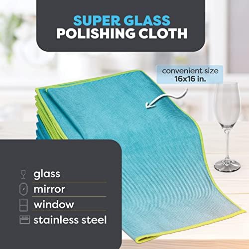 SCRUBIT Microfiber Cloths for Glass – Lint Free Window Cleaning Cloth for - Image 6