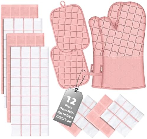 Oven Mitts Pot Holders Sets/Kitchen Towels and Dishcloths, Oven Gloves Kitchen by BSKSSK