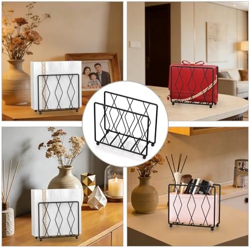 Black Napkin Holder for Table, Modern Metal Stand for Kitchen Counter - Image 5