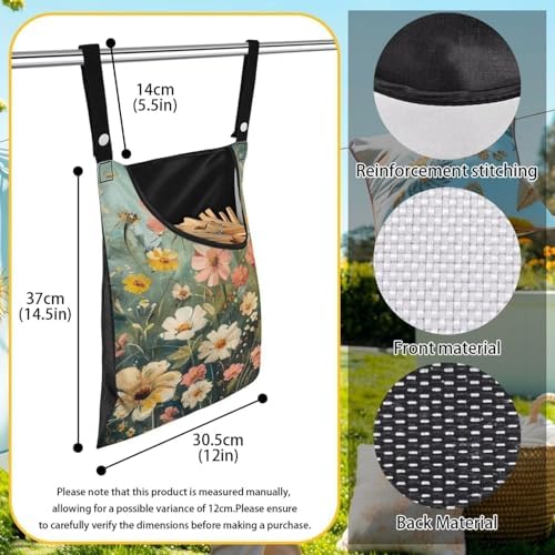 Wild Daisy Waterproof Clothespin Bag - Image 7