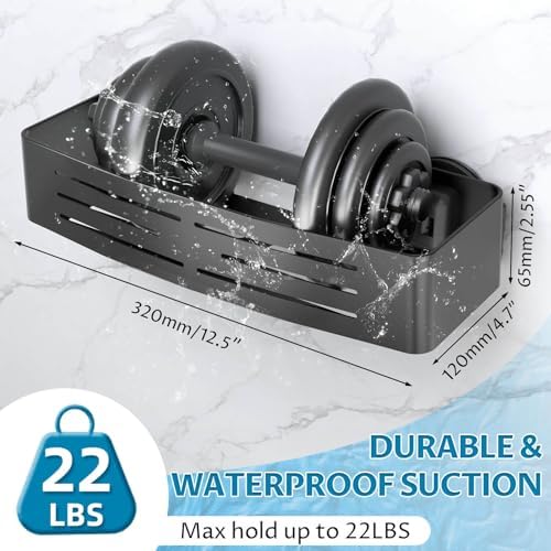 Onemake Suction Cup Shower Caddy, Shower Shelf, Bathroom Organizer - Image 5
