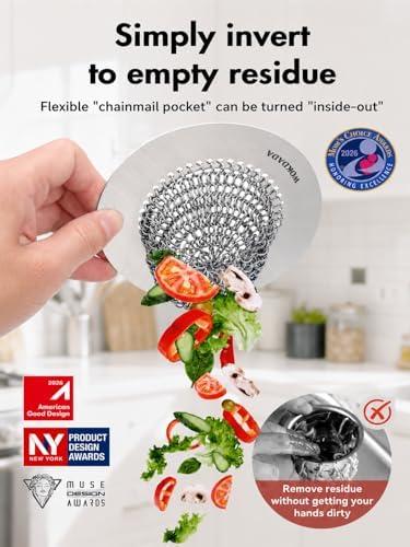 WOKDADA Reversible Kitchen Sink Drain Strainer, Anti-Clog Flat Edge Design - Image 2