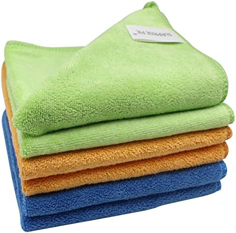 400 GSM Microfiber Cleaning Cloths, Ultra Absorbent, Lint Free Reusable by SURPRISEPIE