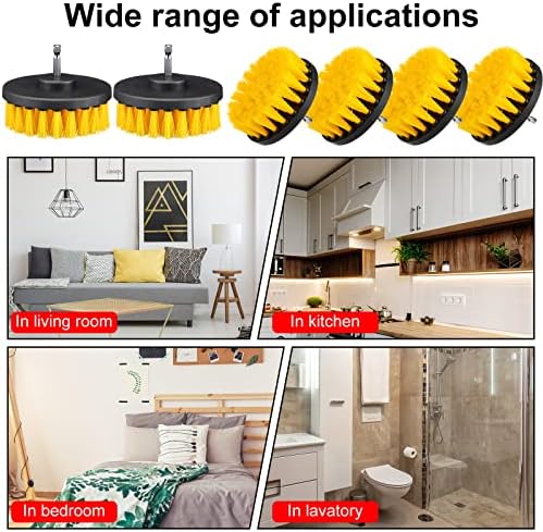 Remerry 6 Pcs Drill Brush Attachment, Power Scrubber Cleaning Kit - Image 4