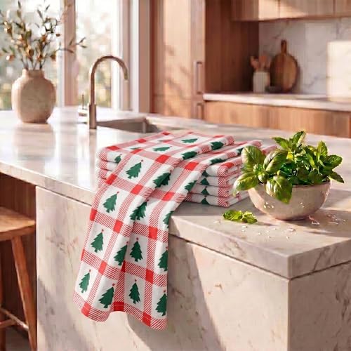 Urban Villa Kitchen Towel Cotton Dish Towel 20”x30” Christmas Tree - Image 6