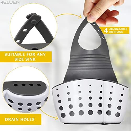 Hanging Sponge Holder for Kitchen Sink, Over Faucet Silicone Caddy - Image 3