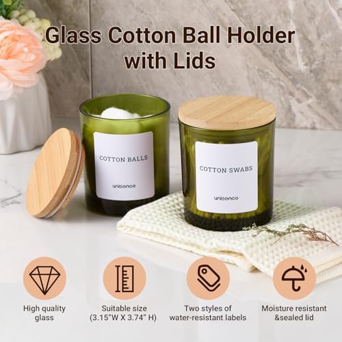 2 Pack Glass Qtip Holder Dispenser Set - Image 5