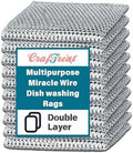 CrafTreat Non Scratch Wire Dishwashing Rag, 10 Pack Double Layer Reusable Wire by CrafTreat