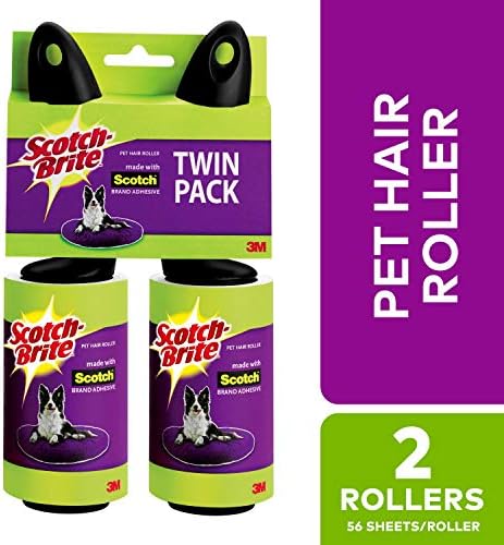 Scotch-Brite Pet Hair & Lint Roller, Twin Pack, Works Great On Pet Hair - Image 2