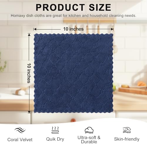 Homaxy 12 Pack Super Soft & Absorbent Dish Cloths - Image 5