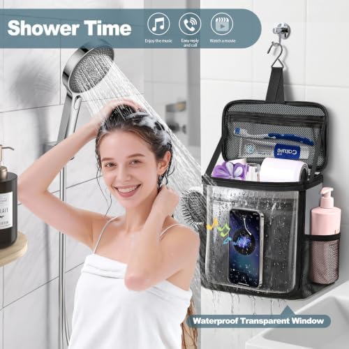 Portable Hanging Shower Caddy, Large Capacity Travel Toiletry Bag - Image 3