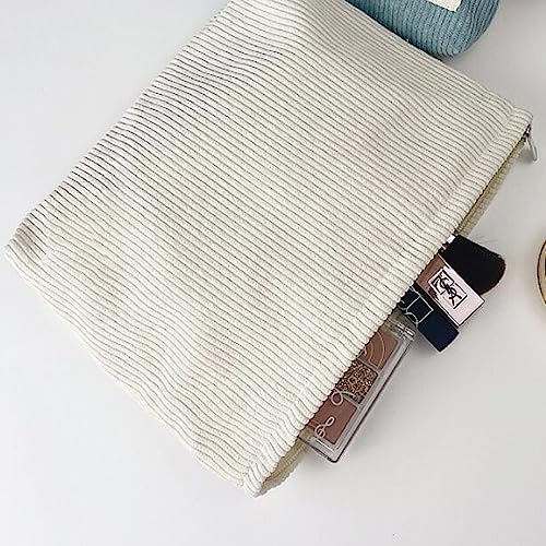 SxoSyo Corduroy Makeup Bags Women, Large Cosmetic Pouch - Image 4
