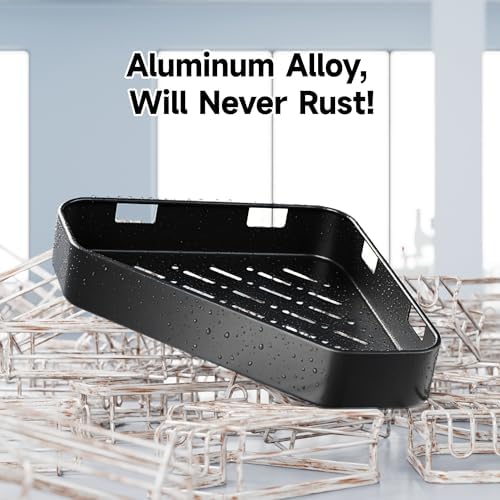 Veken Aluminum Corner Shower Caddy 4-Pack, Never Rust&Large Capacity - Image 3