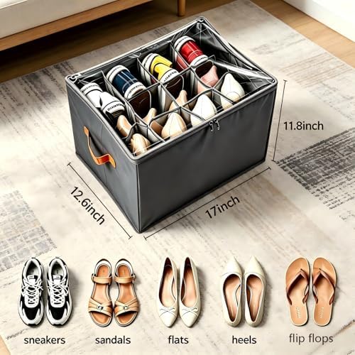 Shoe Organizer for Closet, 2 Pack Shoe Organizer - Image 3