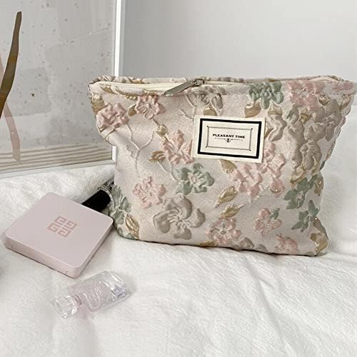 Floral Makeup Bags for Women, Zipper Cosmetic Pouch Large Purse - Image 2
