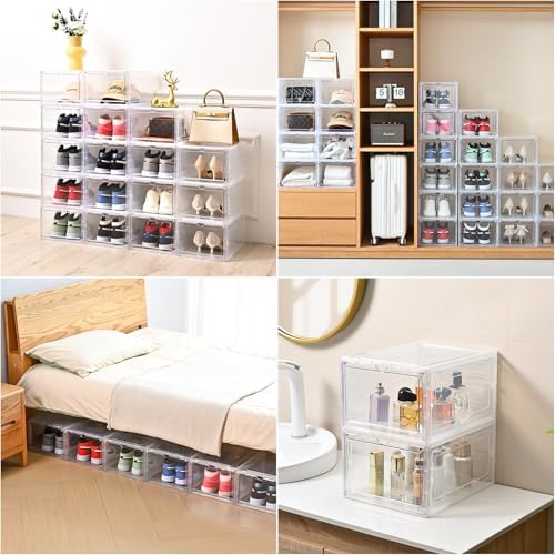 Shoe Organizer, Thicken & Sturdy Shoe Boxes - Image 6