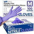 Supmedic Medical Soft Max Nitrile Disposable Gloves Powder-Free, Violet 100 by Supmedic