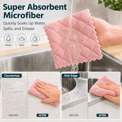 kimteny 12 Pack Dish Cloths for Washing Dishes - Image 4