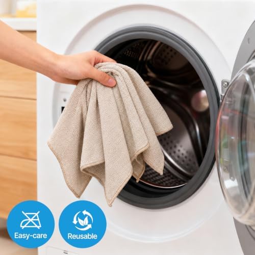 QYL Microfiber Cleaning Cloth, 12 Pack Cleaning Rags, Cleaning Towels - Image 7