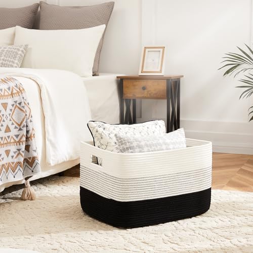Artfeel Blanket Basket, Rectangle Woven Baskets - Image 2