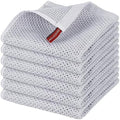 Nialnant 100% Cotton Cleaning Rags, 6 Pack Waffle Weave Dish Cloths, Super by Nialnant