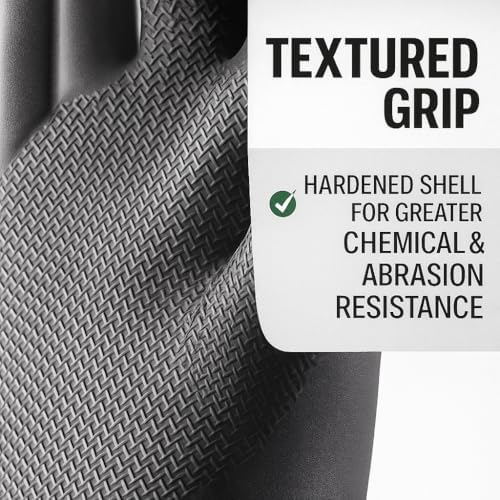 Tribello LIBMAN Heavy Duty Black Rubber Gloves - Image 3