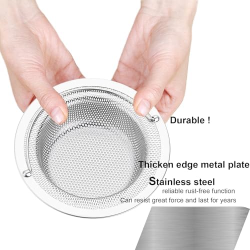 LASSHSWA Kitchen Sink Strainer Stainless Steel, Kitchen Sink Drain Strainer - Image 3