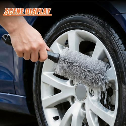 Car Wheel & Tire Wash Brush, Anti Scratch Car Tire Cleaning Brush - Image 4