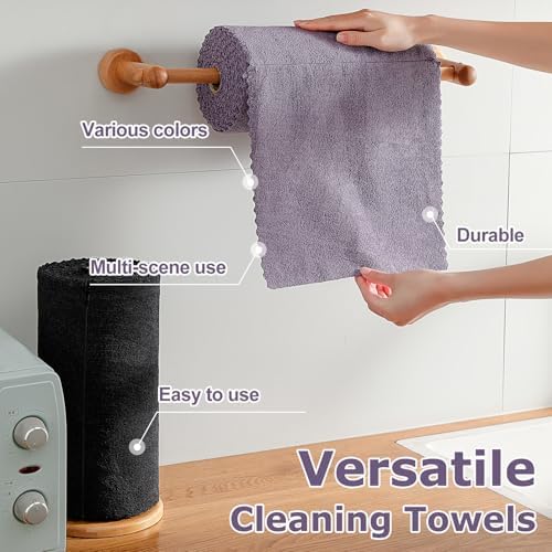Jessy Home 80 Pack Microfiber Cleaning Cloth Roll Reusable Paper Towels 12"x12" - Image 3
