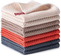 Kitchen Towels 8-Pack Kitchen Dish Cloths, 100% Cotton, 12x12 In, Mixed Color by BOOMIBOO