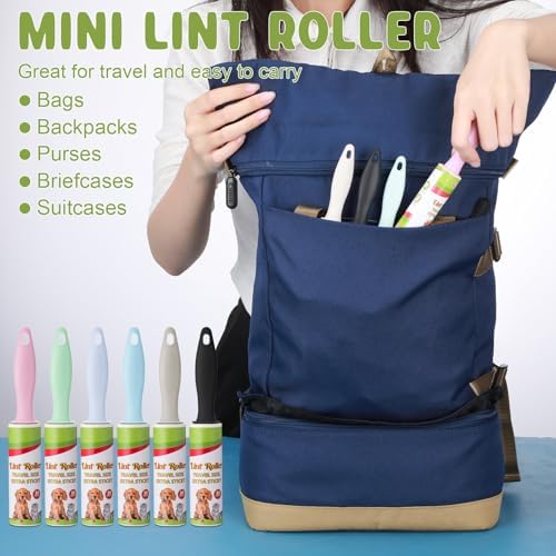 Hushee 48 Pcs Mini Lint Roller for Travel Size, Pet Hair Remover - Image 6