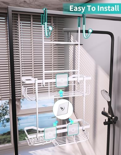 HapiRm Hanging Shower Caddy Over the Door - Image 4