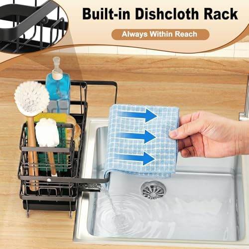 Sponge Holder for Kitchen Sink, Self-draining Sink Organizer - Image 4