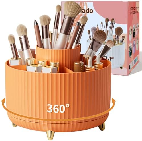fanado 360° Rotate Makeup Brush Holder Organizer, Makeup Organizers Countertop by Unknown