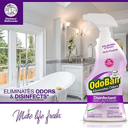 OdoBan Ready-to-Use Disinfectant and Odor Eliminator, 32 Ounces Each, Lavender - Image 5