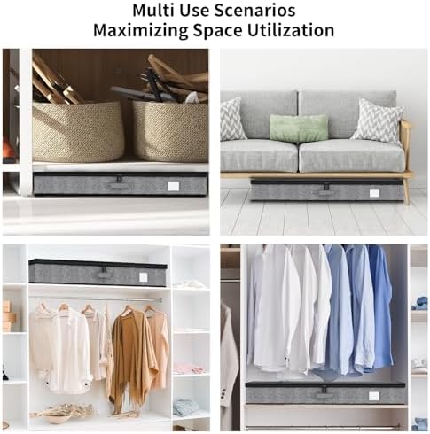 Under Bed Storage Containers 4 Pack Reinforced Underbed Organizer Box - Image 7
