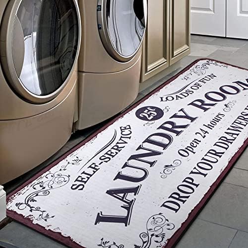 Laundry Room Long Rug Area Rug Non-Slip Floor Mat Waterproof Farmhouse Carpet by Unknown