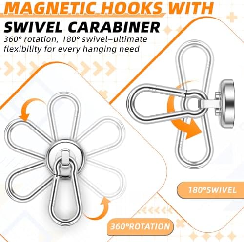 FINDMAG 10 Pack Magnetic Hooks for Cruise Cabins, Magnet Hooks, 70 LBS - Image 6