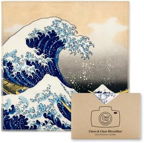 Large Microfiber Cleaning Cloths – Classic Art “The Great Wave Off Kanagawa” by CleanClearMicrofiber